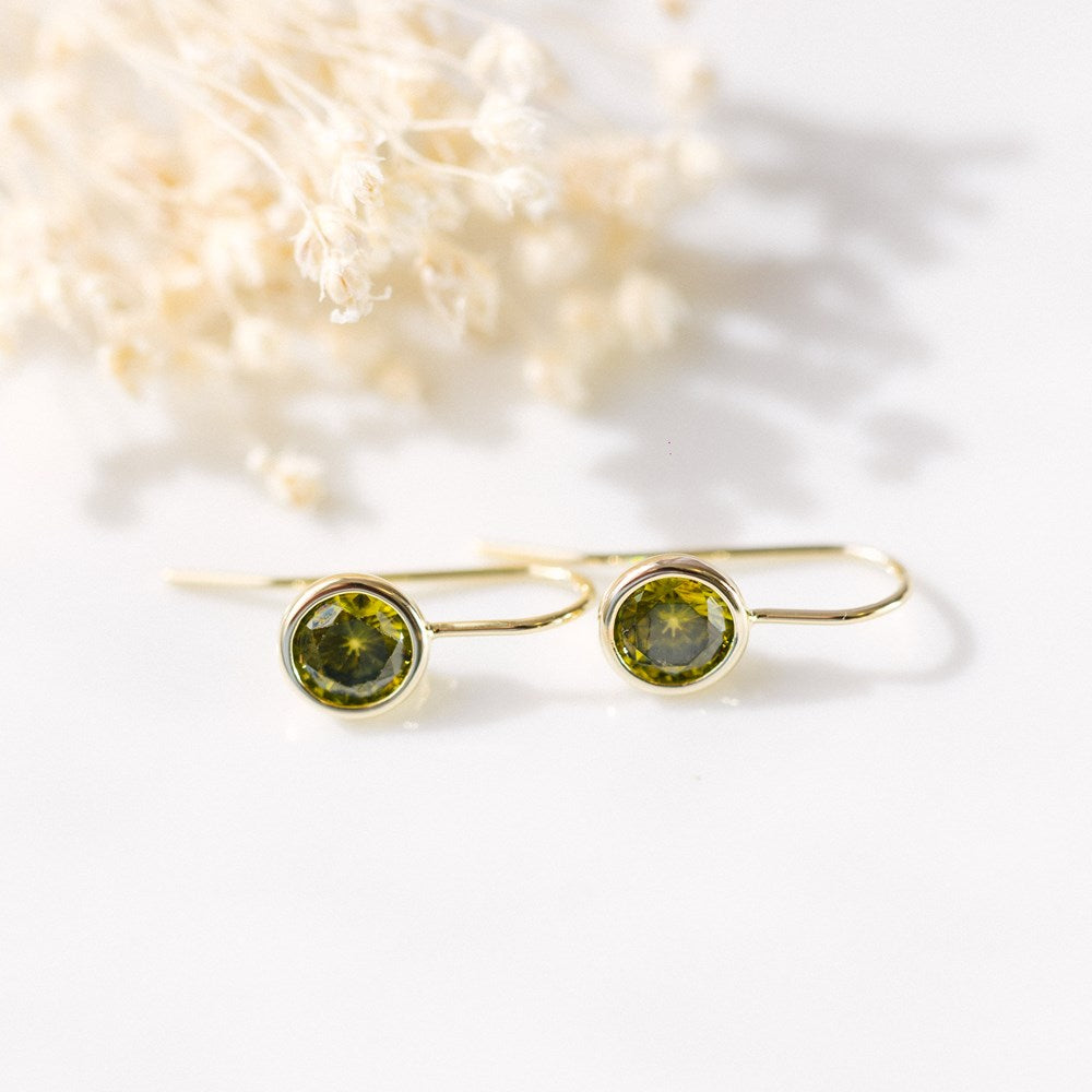 Dazzle Earrings-moss green