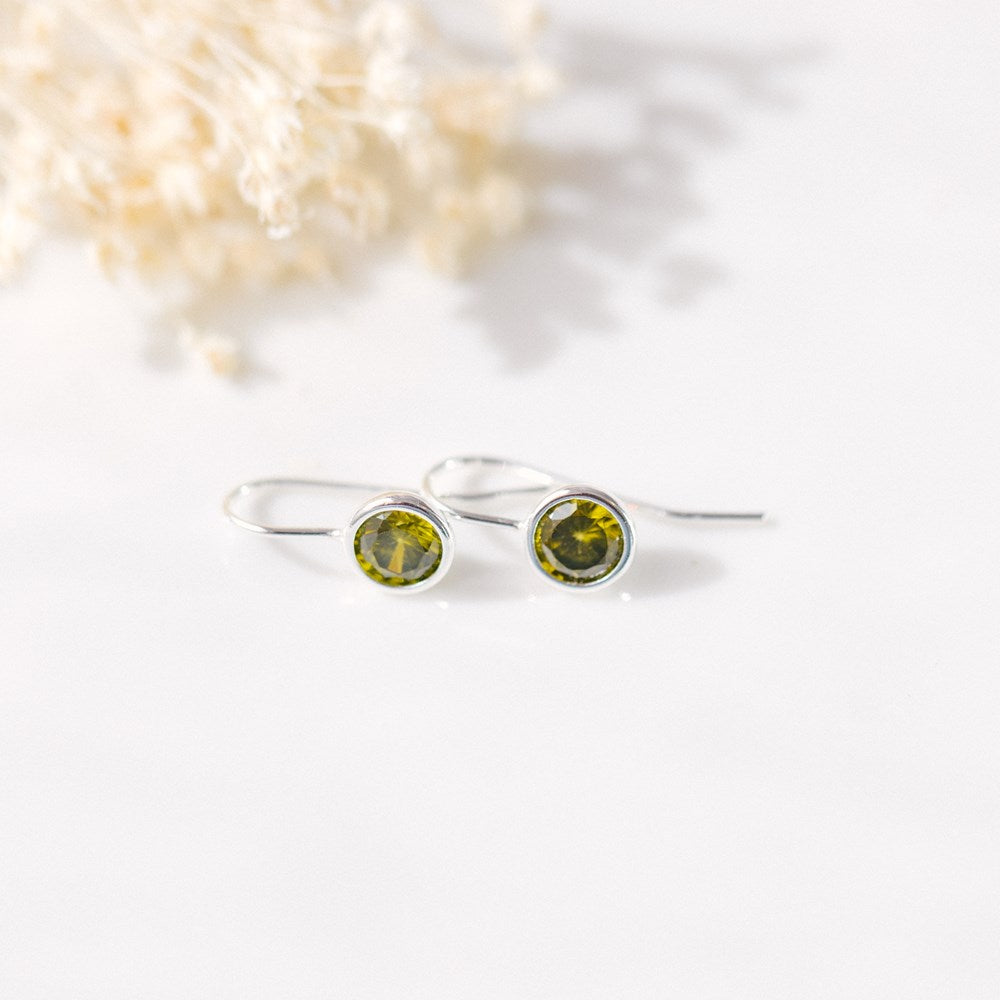 Dazzle Earrings-moss green