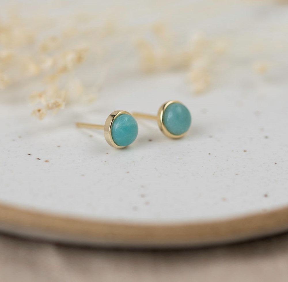 Phia Studs-amazonite