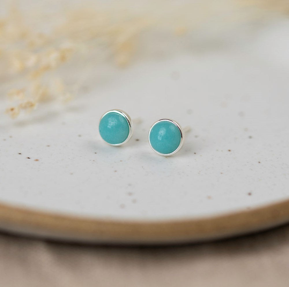 Phia Studs-amazonite