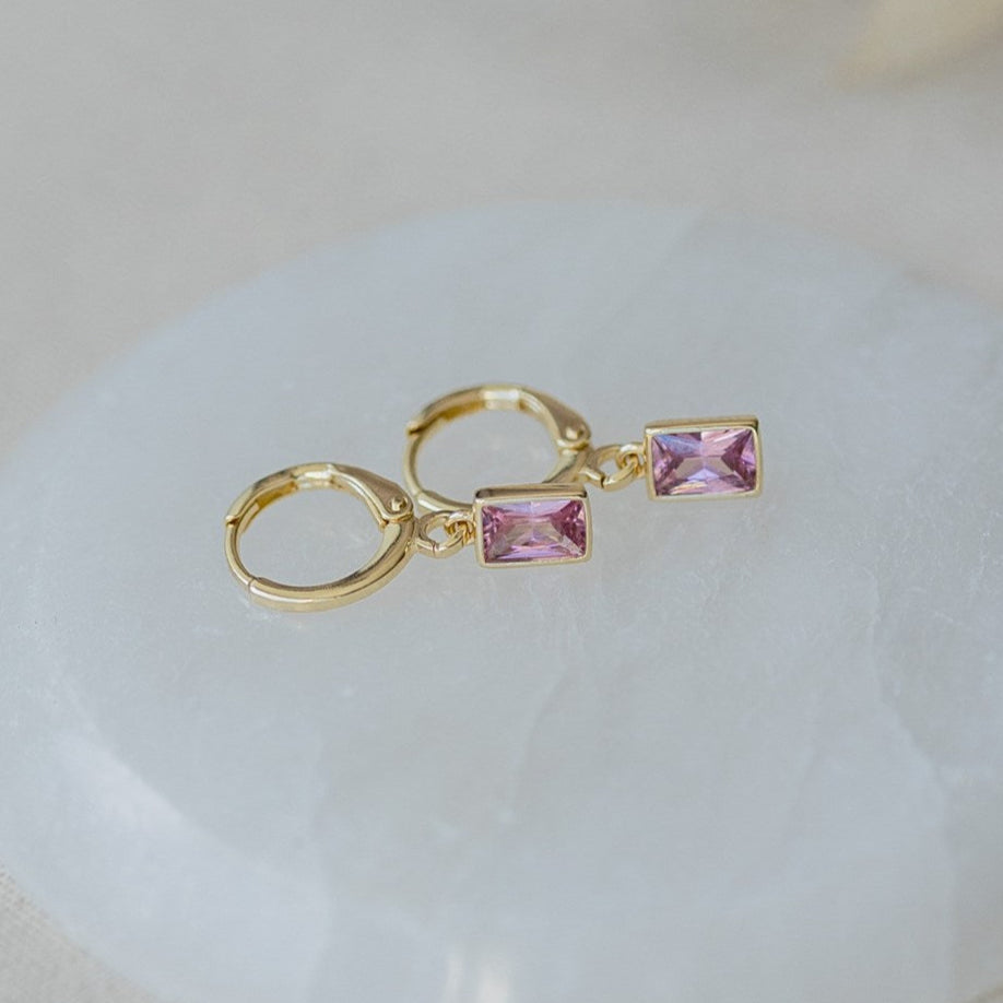 Shine Hoops-pink